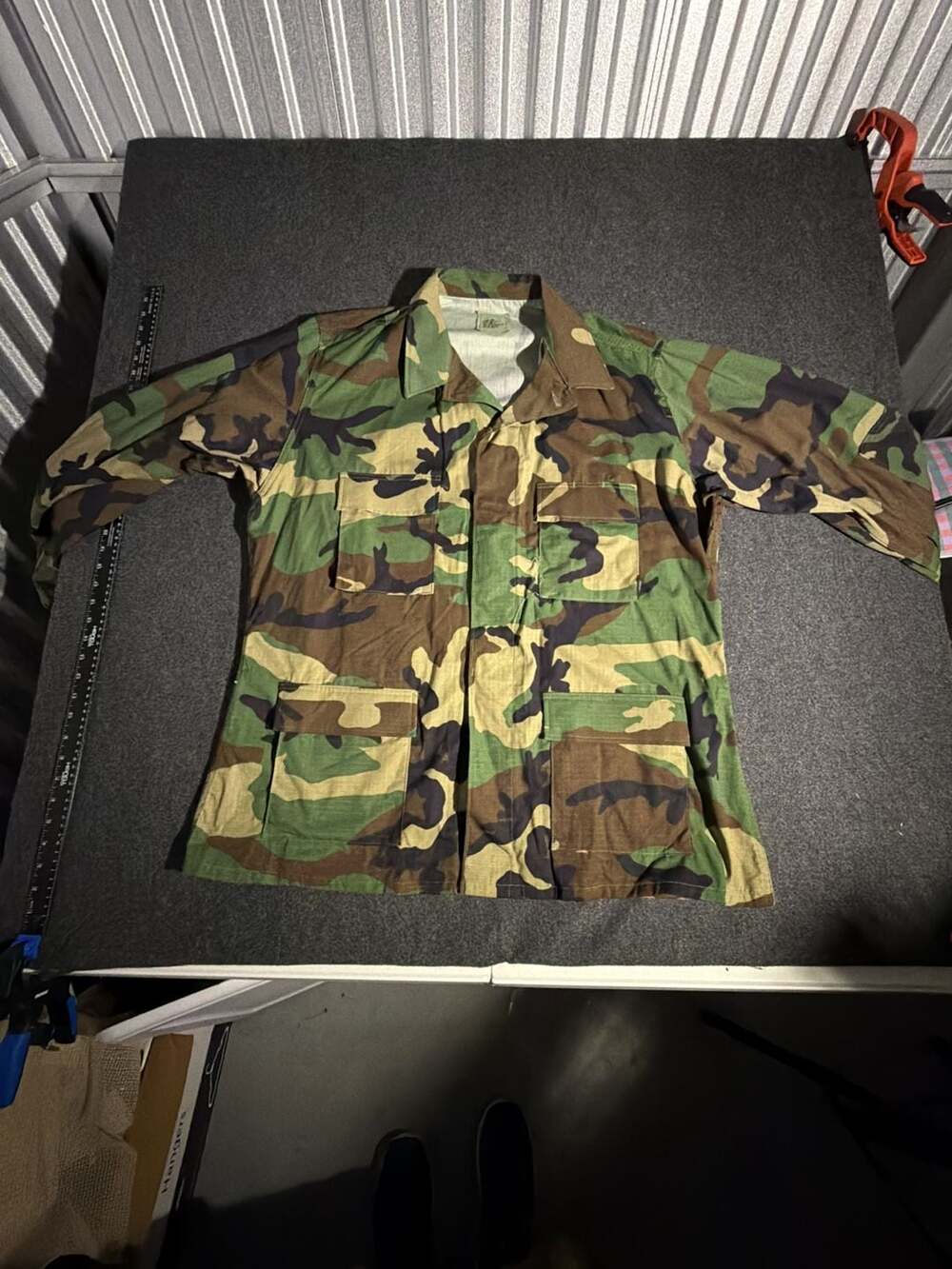 Vintage US Military BDU Woodland Camo Combat Coat Field Jacket